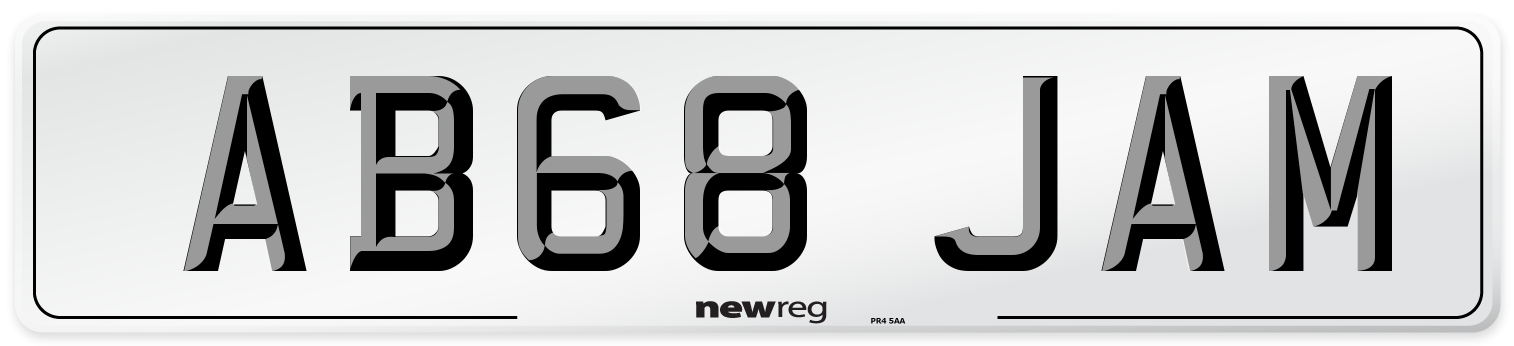AB68 JAM Number Plate from New Reg